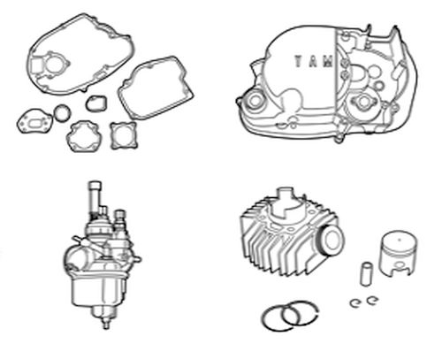 Yamaha Cilinders, Carburateurs, Lagers, Uitlaten & Meer