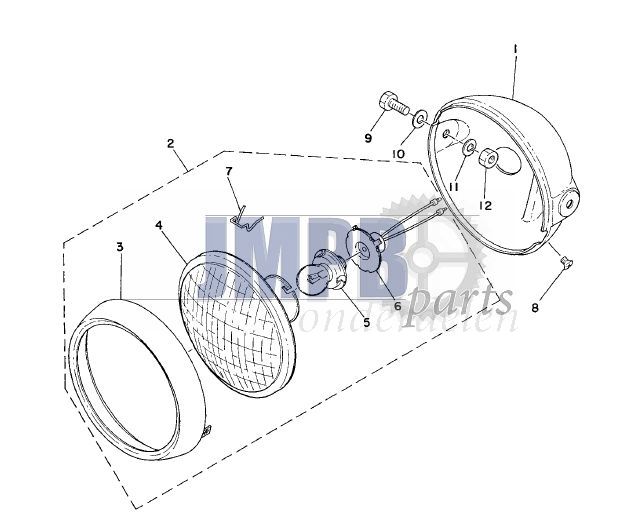 Koplamp Yamaha FS1 DX