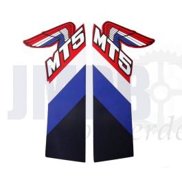 Stickerset Tank Honda MT5 1987 Zwart/Blauw/Wit