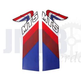 Stickerset Tank Honda MT5 1987 Zwart/Blauw/Wit