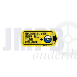 Sticker Oliepeil controle Honda MB50
