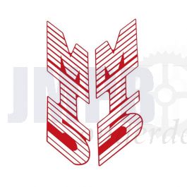 Stickerset Tank Honda MT5 Rood/Wit
