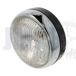 Koplamp Guia Zwart/Chroom 145MM