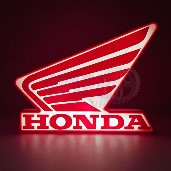 Lamp Honda Logo LED Rood/Wit