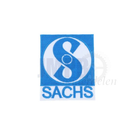 Strijkembleem Sachs Logo Blauw Gevuld