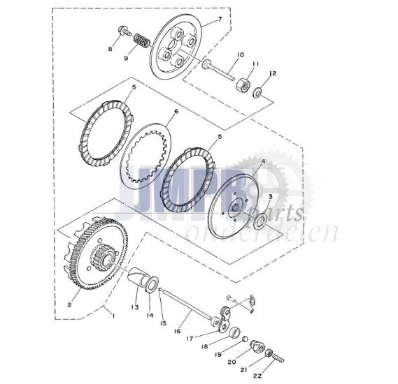 Koppeling Yamaha FS1 DX