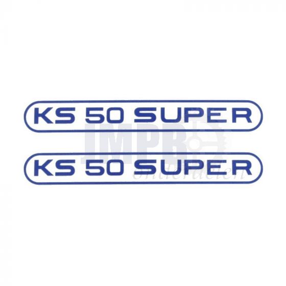 Stickerset Tank Zundapp KS50 Super Blauw