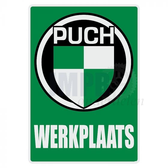 Werkplaatssticker Puch Nederlands