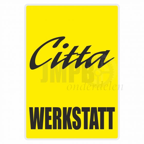 Werkstatt Sticker Citta Geel Duits