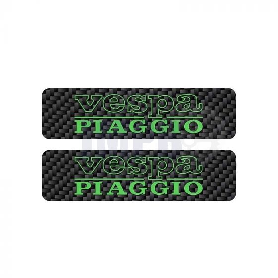 Tankstickers Vespa Piaggio Carbon/Groen