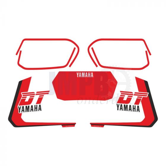 Stickerset Yamaha DT Zwart/Rood/Wit