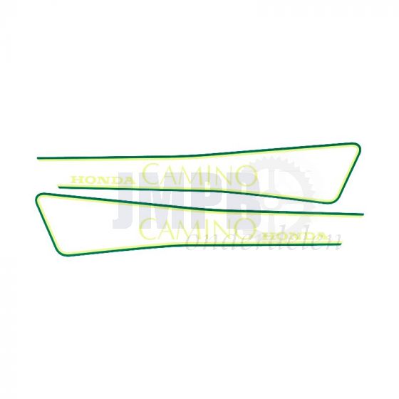 Stickerset Tank Honda Camino Geel/Groen/Transparant