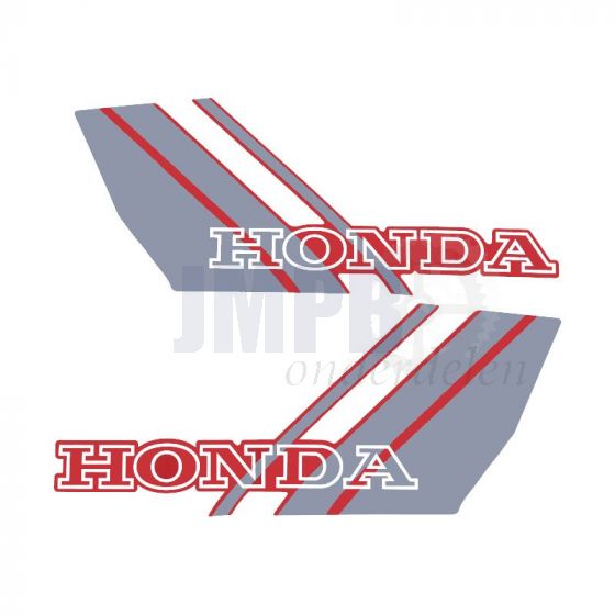 Stickerset Tank Honda Camino Special Grijs/Wit/Rood