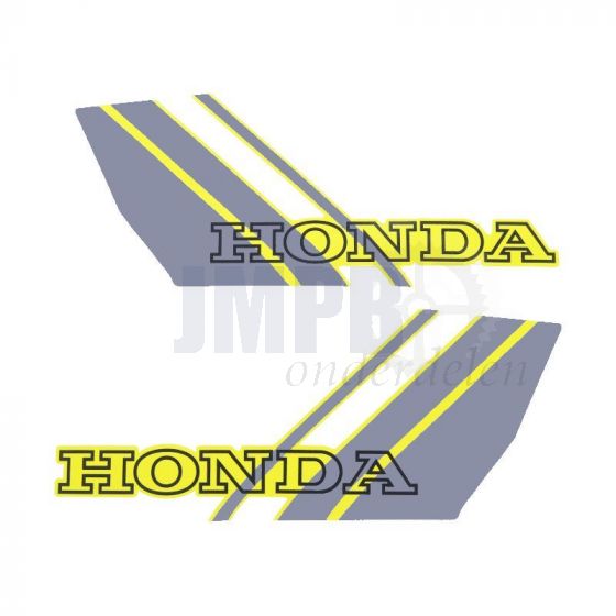 Stickerset Tank Honda Camino Special Grijs/Zwart/Geel