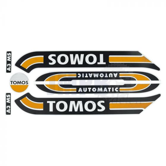 Stickerset Tomos A3 Oud Model Oranje