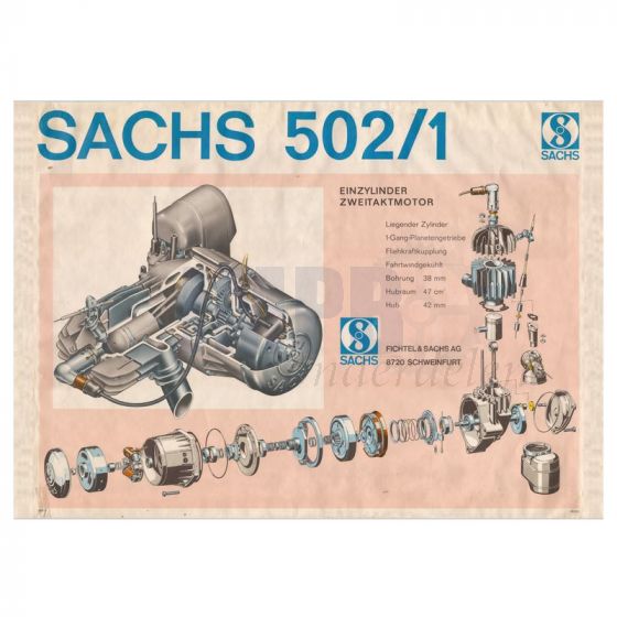 Poster "Sachs 502/1" Herdruk