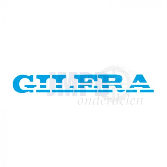 Sticker Gilera Turbo Snijtekst Licht Blauw 230X30MM