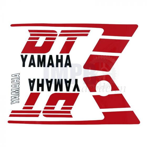Stickerset Yamaha DT50MX Rood/Zwart