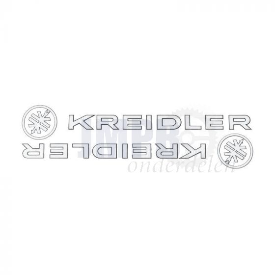 Tankstickerset Kreidler + Logo Wit/Zwart