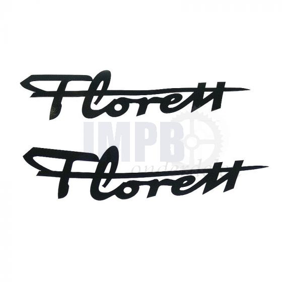 Florett Stickers Zwart 120MM 2 Stuks 