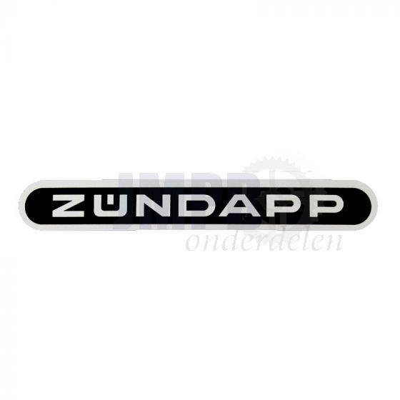 Sticker Zundapp Zwart/Wit 128MM