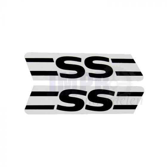 Stickerset SS Zwart/Wit Yamaha FS1