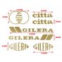 Stickerset Gilera Citta Goud 7-Delig