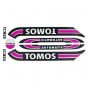 Stickerset Tomos A3 Oud Model Paars