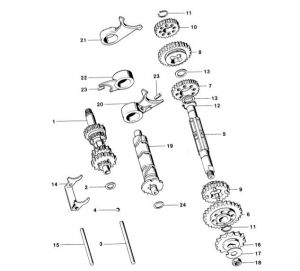 Versnellingsbak Kreidler 5V Direct