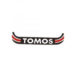 Sticker Plaathouder Smal Tomos Zwart/Rood