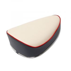 Zadel Oldtimer Creme/Grijs Puch