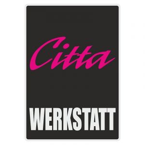 Werkstatt Sticker Citta Zwart Duits