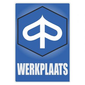 Werkplaatssticker Piaggio Nederlands
