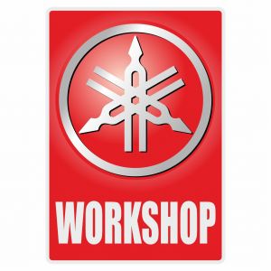 Workshop Sticker Yamaha Engels