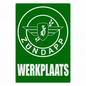 Werkplaatssticker Zundapp Groen Nederlands