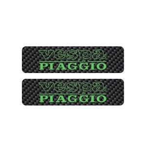 Tankstickers Vespa Piaggio Carbon/Groen