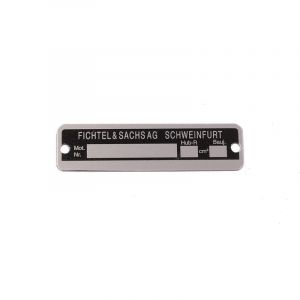 Typeplaatje Motorblok Sachs