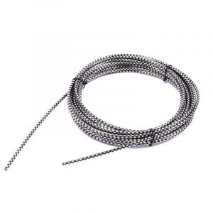 Buitenkabel Zwart/Chroom Met Voering rol a 10 Meter