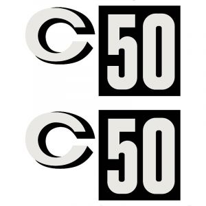 Stickerset Zundapp C50 Zwart Vlak