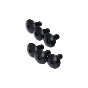 Boutset M6X15 Aluminium Zwart - 6 Stuks