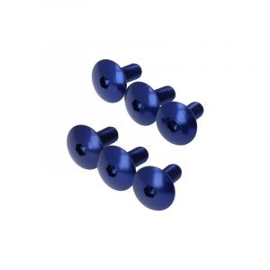 Boutset M6X15 Aluminium Blauw - 6 Stuks