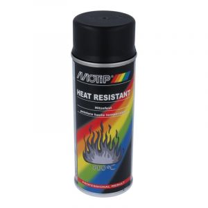 Motip Hittebestendige lak Spuitbus Zwart - 400 ML