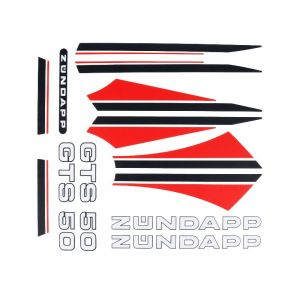 Stickerset Zundapp GTS50 Rood/Zwart