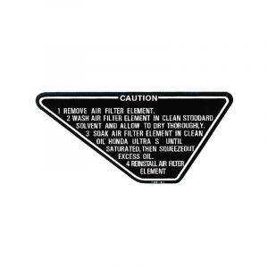 Sticker Luchtfilter onderhoud Honda MT/MB 