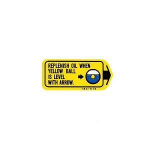 Sticker Oliepeil controle Honda MB50