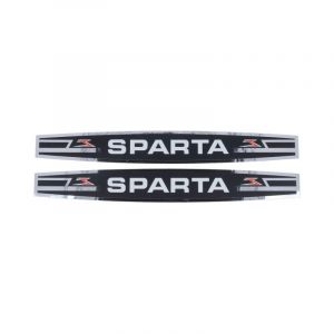 Tankstickerset Sparta Zwart/Chroom