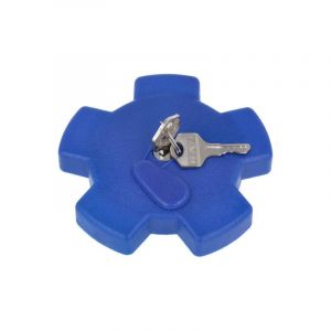 Tankdop Ster met Slot Blauw