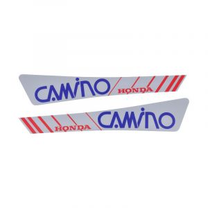 Stickerset Tank Honda Camino Blauw/Grijs/Rood