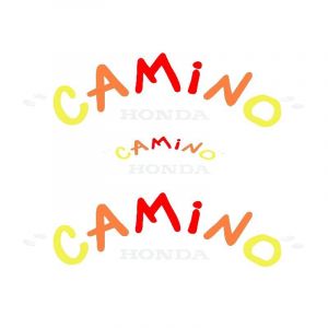 Stickerset Honda Camino Funny Multi - Groene / Paarse Tank 