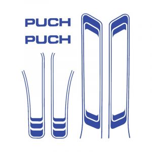 Stickerset Puch Maxi Lijnen Blauw A-Kwaliteit